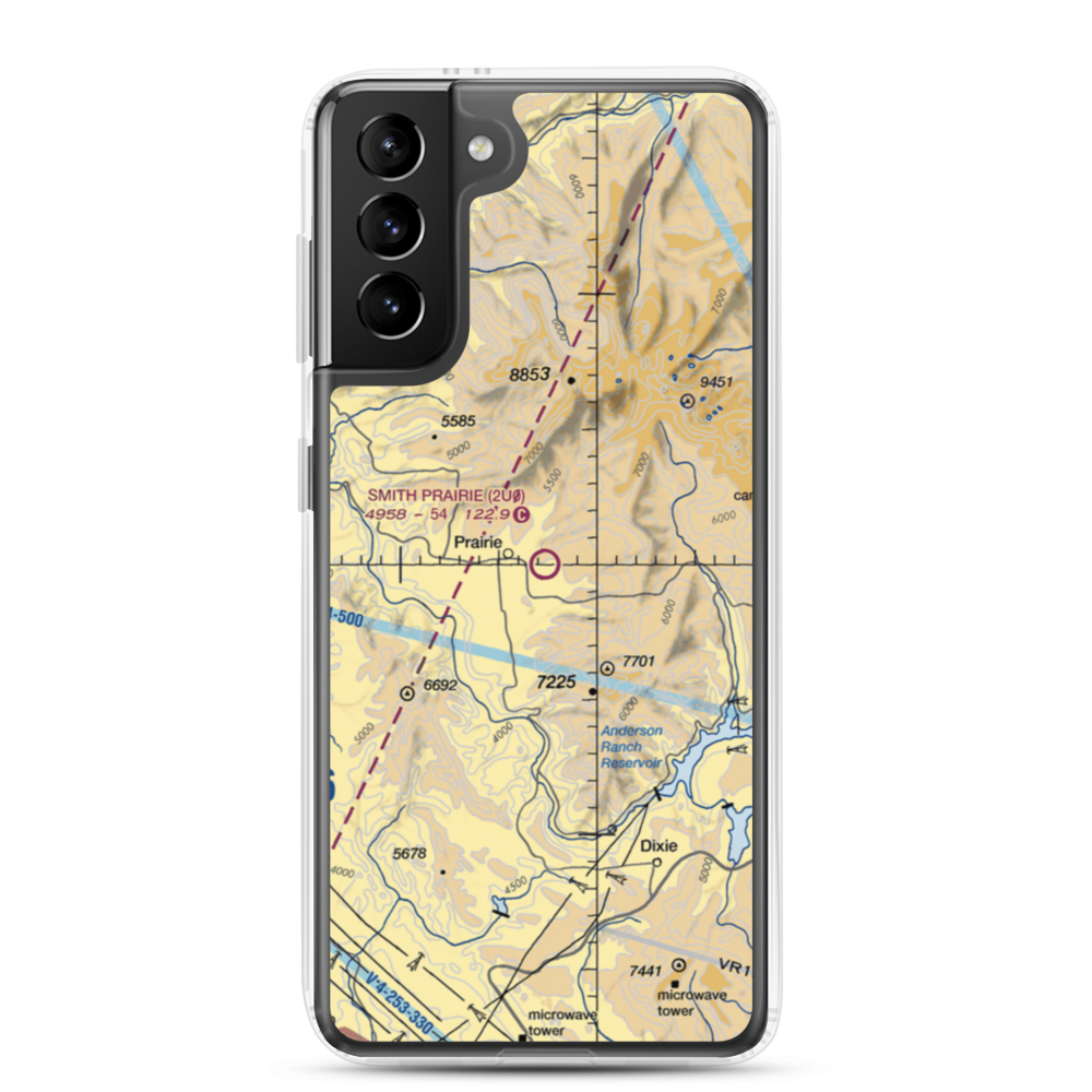 Smith Prairie Airport (2U0) VFR Sectional Samsung Case Samsung Galaxy S21 Plus model shown