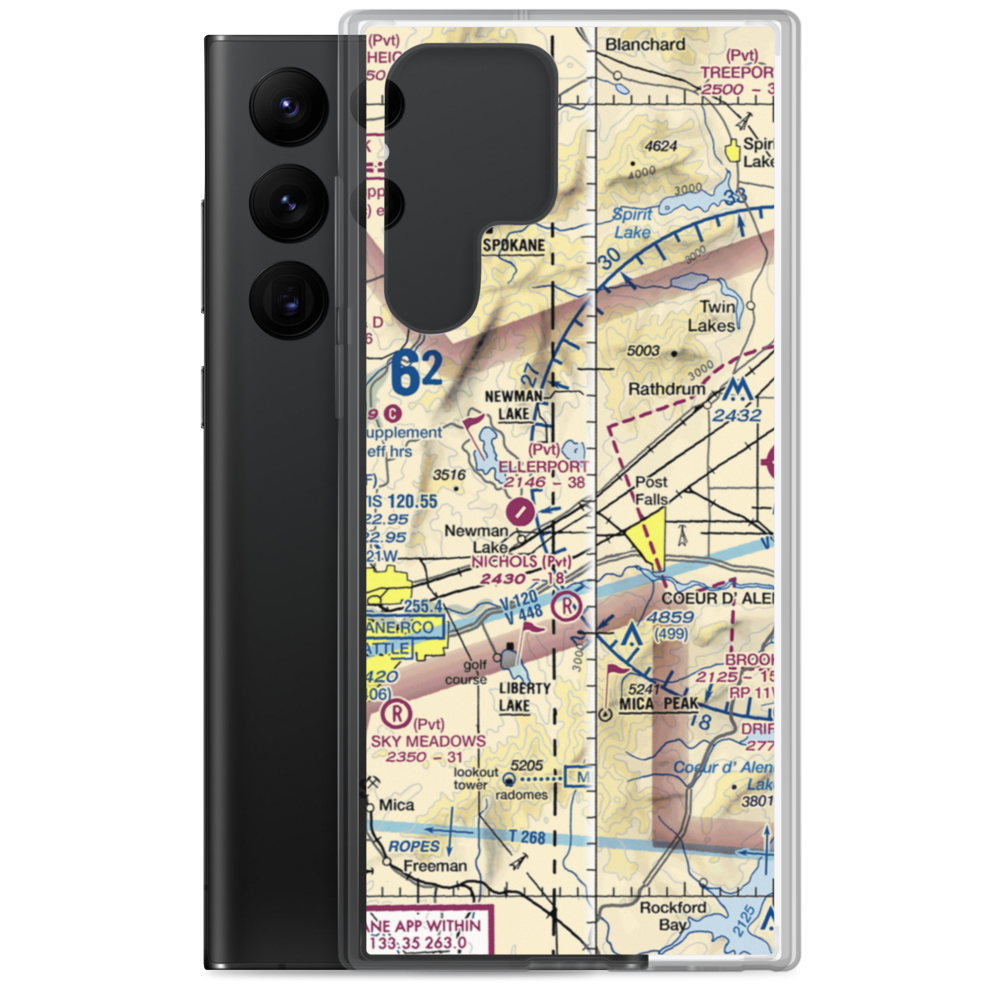 Smith Ranch Airport (ID21) VFR Sectional Samsung Case Samsung Galaxy S22 Ultra model shown