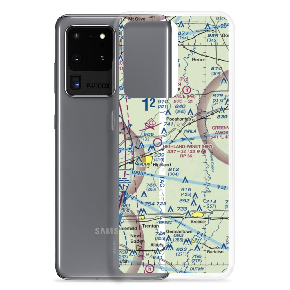 Smith Restricted Landing Area (61LL) VFR Sectional Samsung Case Samsung Galaxy S20 Ultra model shown