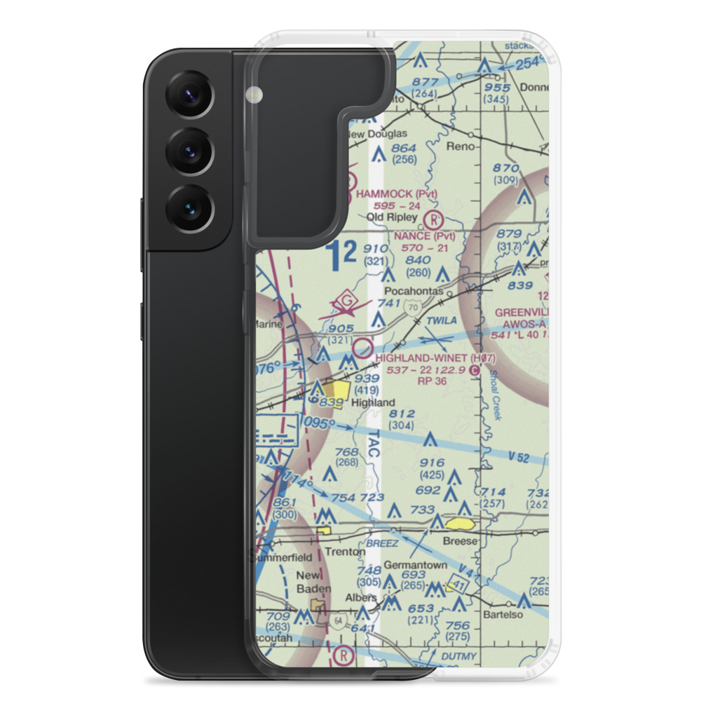 Smith Restricted Landing Area (61LL) VFR Sectional Samsung Case Samsung Galaxy S22 Plus model shown