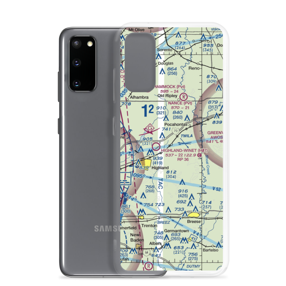 Smith Restricted Landing Area (61LL) VFR Sectional Samsung Case Samsung Galaxy S20 model shown