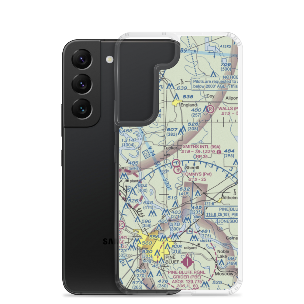 Smith's International Airport (99A) VFR Sectional Samsung Case Samsung Galaxy S22 model shown