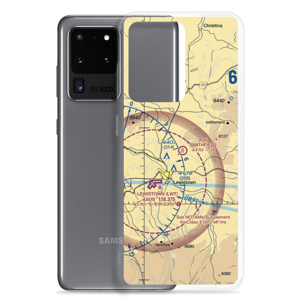 Smithfield Airport (MT65) VFR Sectional Samsung Case Samsung Galaxy S20 Ultra model shown