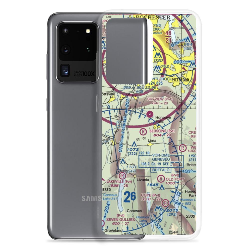 Smiths Land Base Airport (53NY) VFR Sectional Samsung Case Samsung Galaxy S20 Ultra model shown