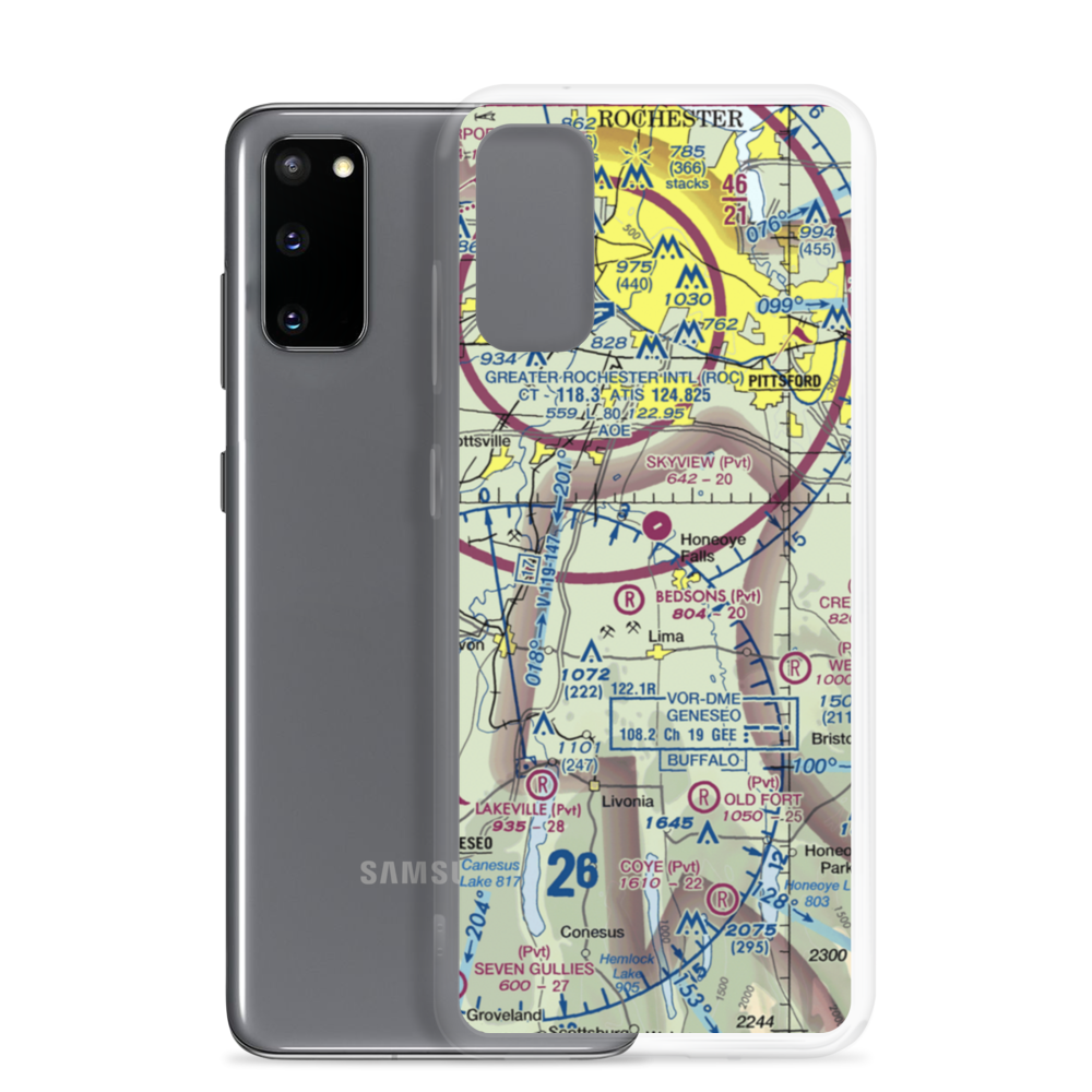Smiths Land Base Airport (53NY) VFR Sectional Samsung Case Samsung Galaxy S20 model shown