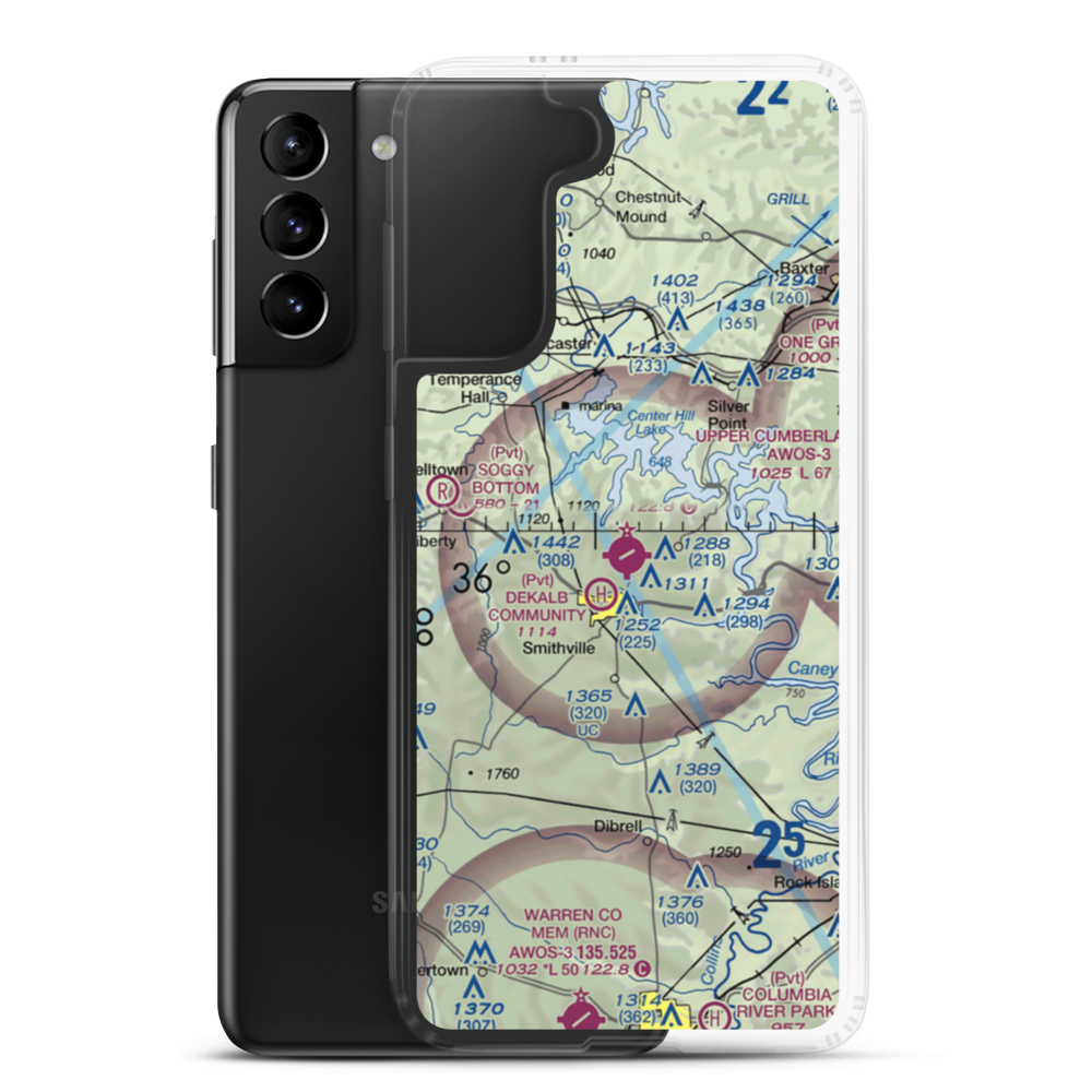 Smithville Municipal Airport (0A3) VFR Sectional Samsung Case Samsung Galaxy S21 Plus model shown