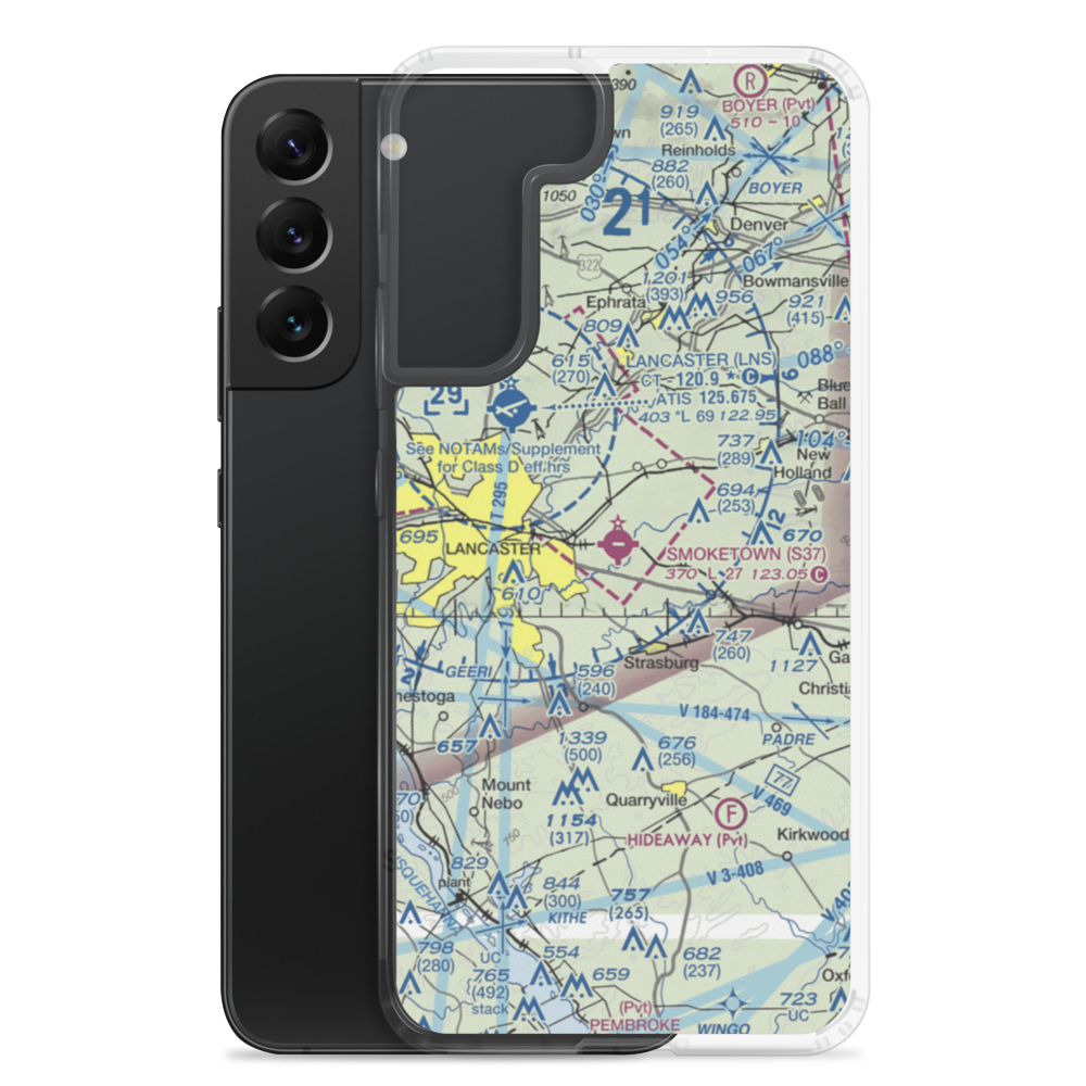 Smoketown Airport (S37) VFR Sectional Samsung Case Samsung Galaxy S22 Plus model shown