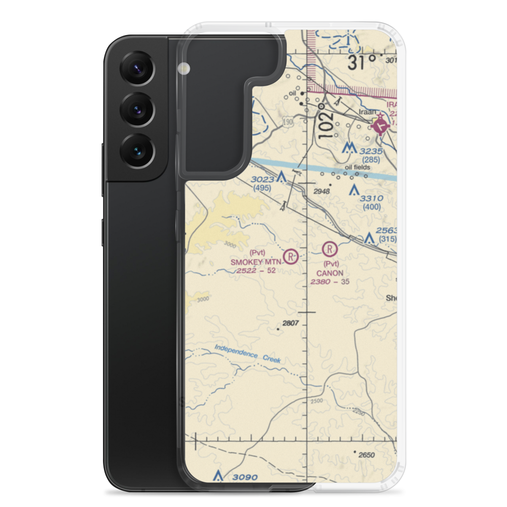 Smokey Mtn Ranch Airport (09TX) VFR Sectional Samsung Case Samsung Galaxy S22 Plus model shown