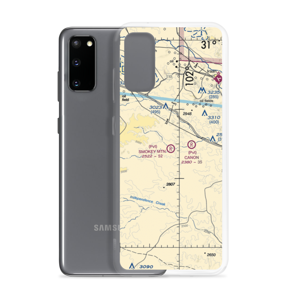 Smokey Mtn Ranch Airport (09TX) VFR Sectional Samsung Case Samsung Galaxy S20 model shown