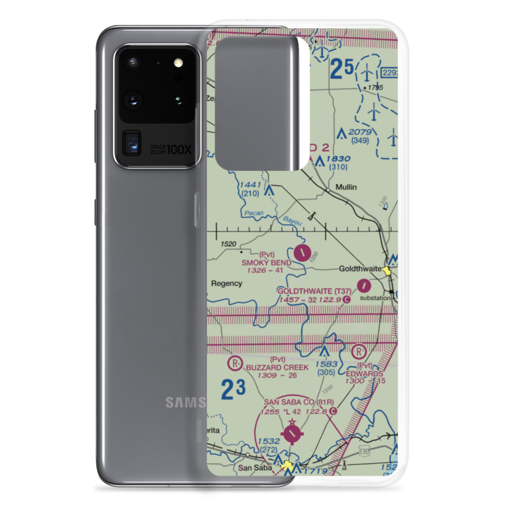 Smoky Bend Ranch Airport (TA24) VFR Sectional Samsung Case Samsung Galaxy S20 Ultra model shown