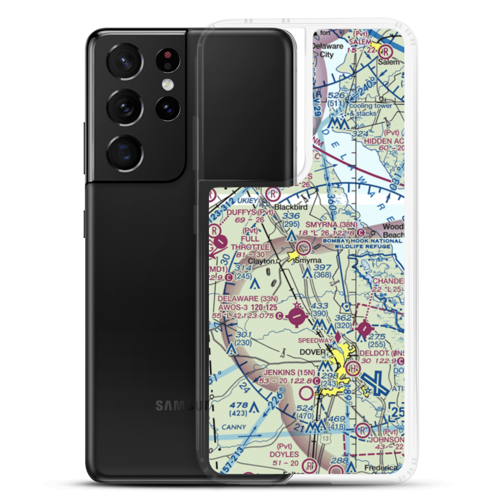Smyrna Airport (38N) VFR Sectional Samsung Case Samsung Galaxy S21 Ultra model shown