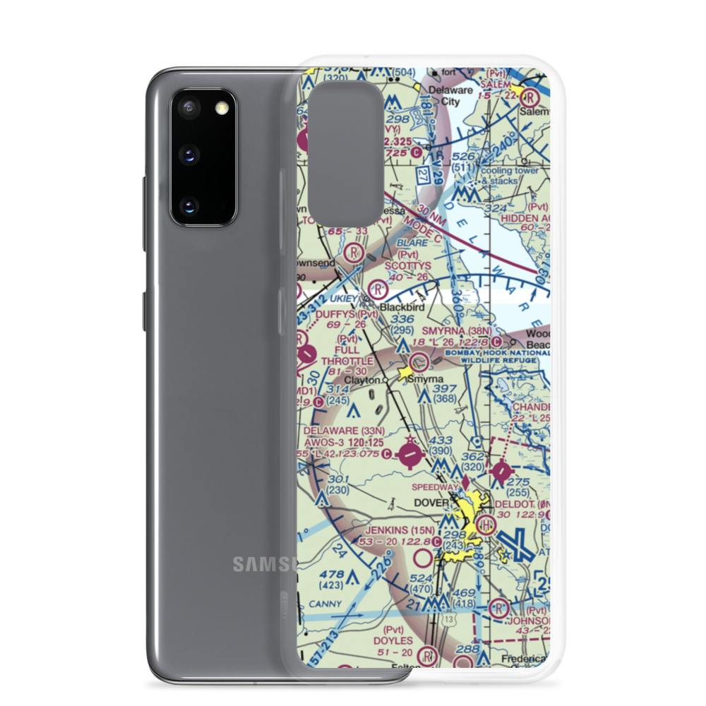 Smyrna Airport (38N) VFR Sectional Samsung Case Samsung Galaxy S20 model shown