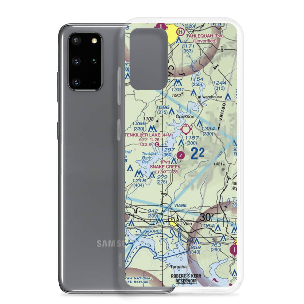 Snake Creek Wilderness Airport (OK06) VFR Sectional Samsung Case Samsung Galaxy S20 Plus model shown