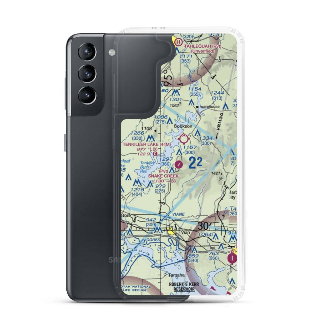 Snake Creek Wilderness Airport (OK06) VFR Sectional Samsung Case Samsung Galaxy S21 model shown