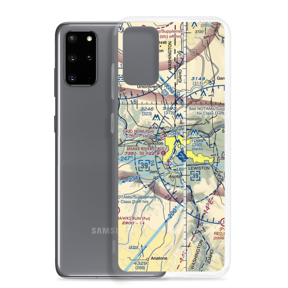 Snake River Seaplane Base (78U) VFR Sectional Samsung Case Samsung Galaxy S20 Plus model shown