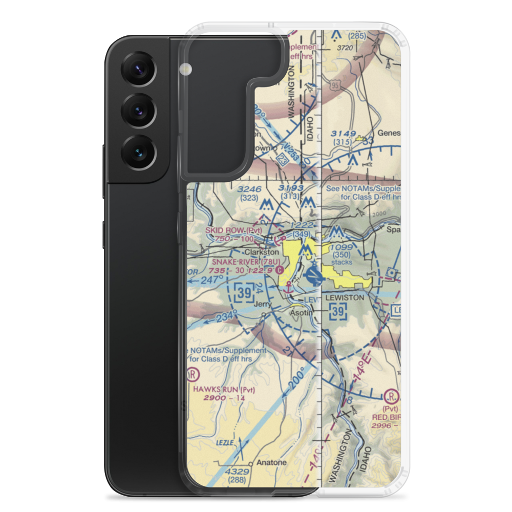 Snake River Seaplane Base (78U) VFR Sectional Samsung Case Samsung Galaxy S22 Plus model shown