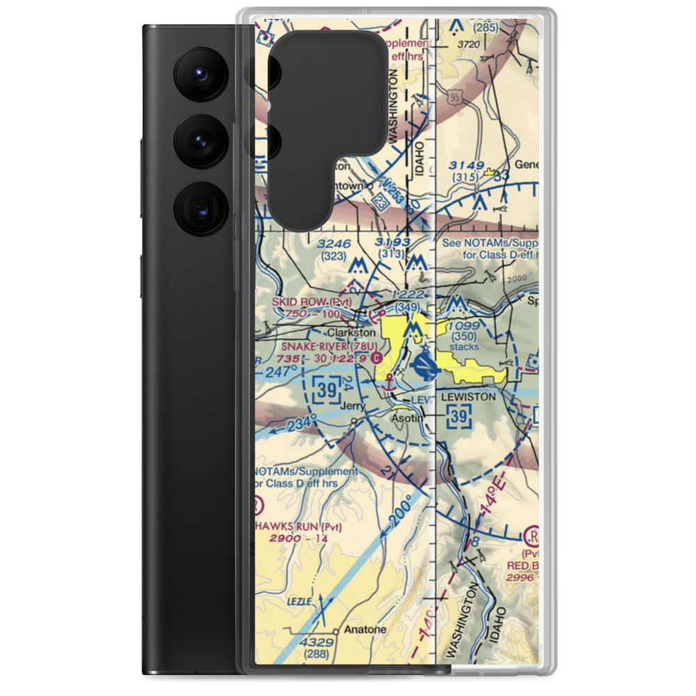 Snake River Seaplane Base (78U) VFR Sectional Samsung Case Samsung Galaxy S22 Ultra model shown