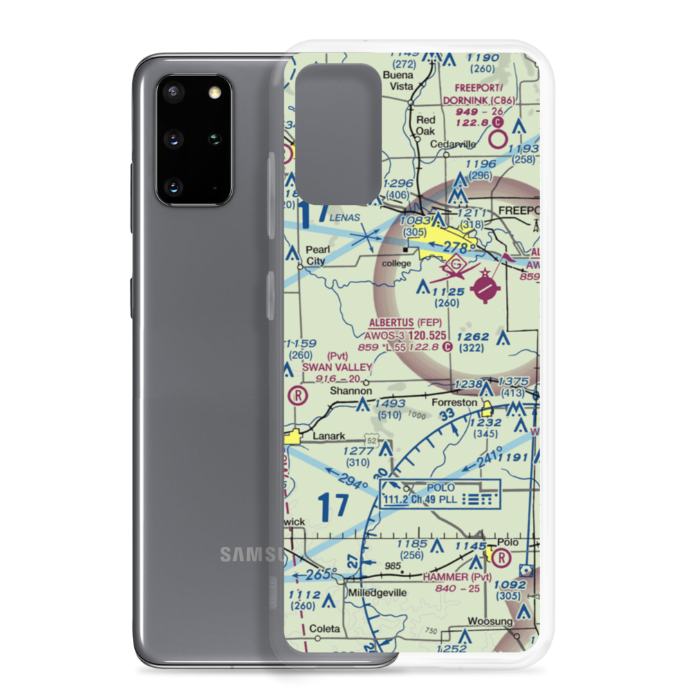 Sneek Airport (2IL0) VFR Sectional Samsung Case Samsung Galaxy S20 Plus model shown