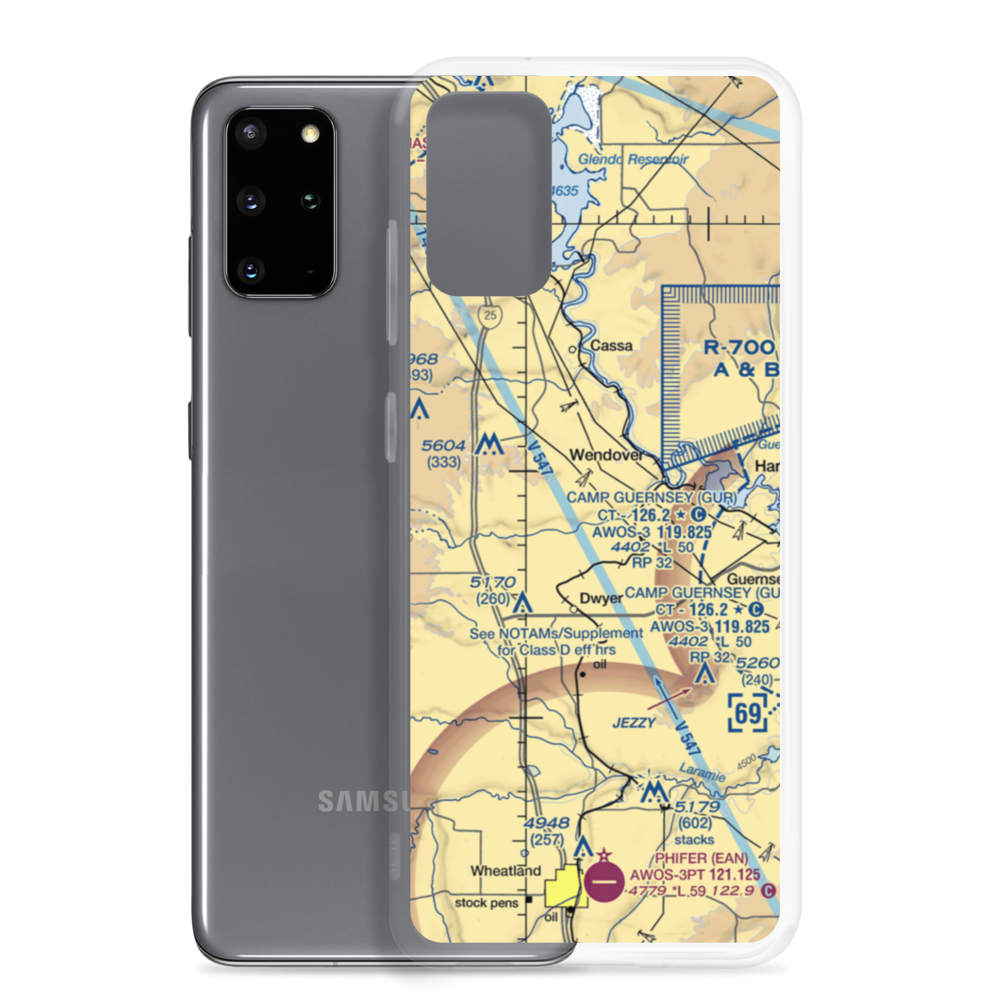Snell - North Laramie River Airport (WY25) VFR Sectional Samsung Case Samsung Galaxy S20 Plus model shown
