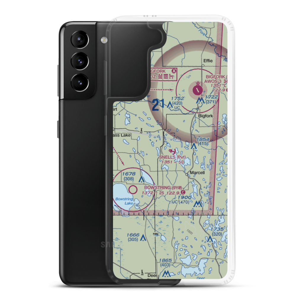 Snell's Seaplane Base (MN73) VFR Sectional Samsung Case Samsung Galaxy S21 Plus model shown