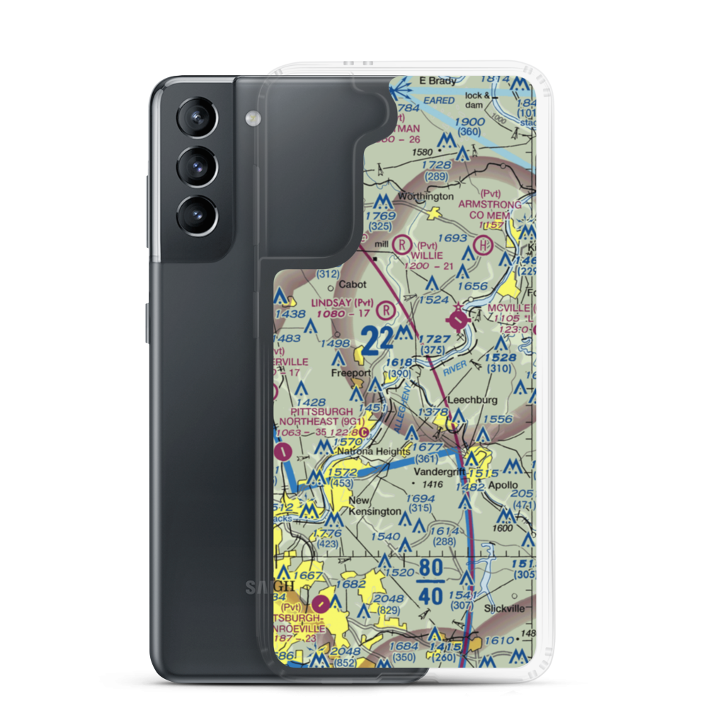 Snider Seaplane Base (PN24) VFR Sectional Samsung Case Samsung Galaxy S21 model shown