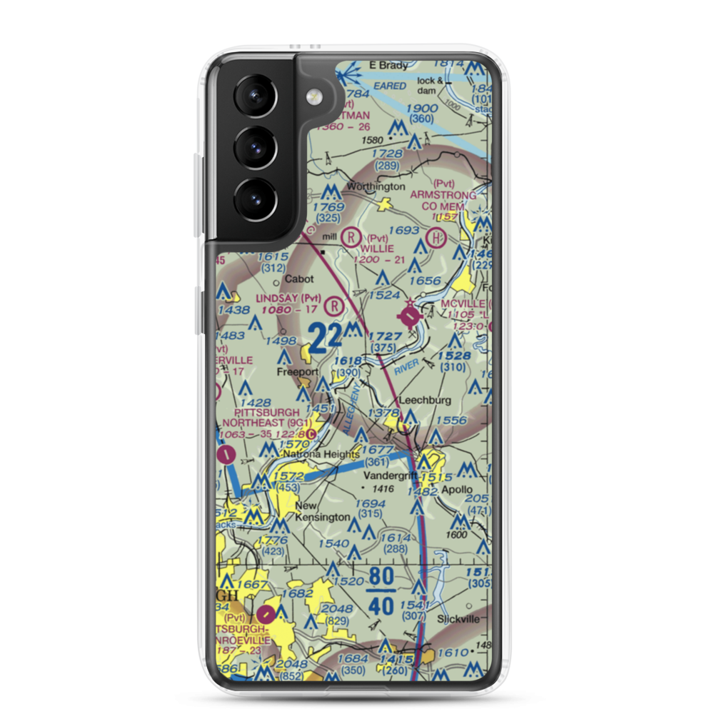 Snider Seaplane Base (PN24) VFR Sectional Samsung Case Samsung Galaxy S21 Plus model shown