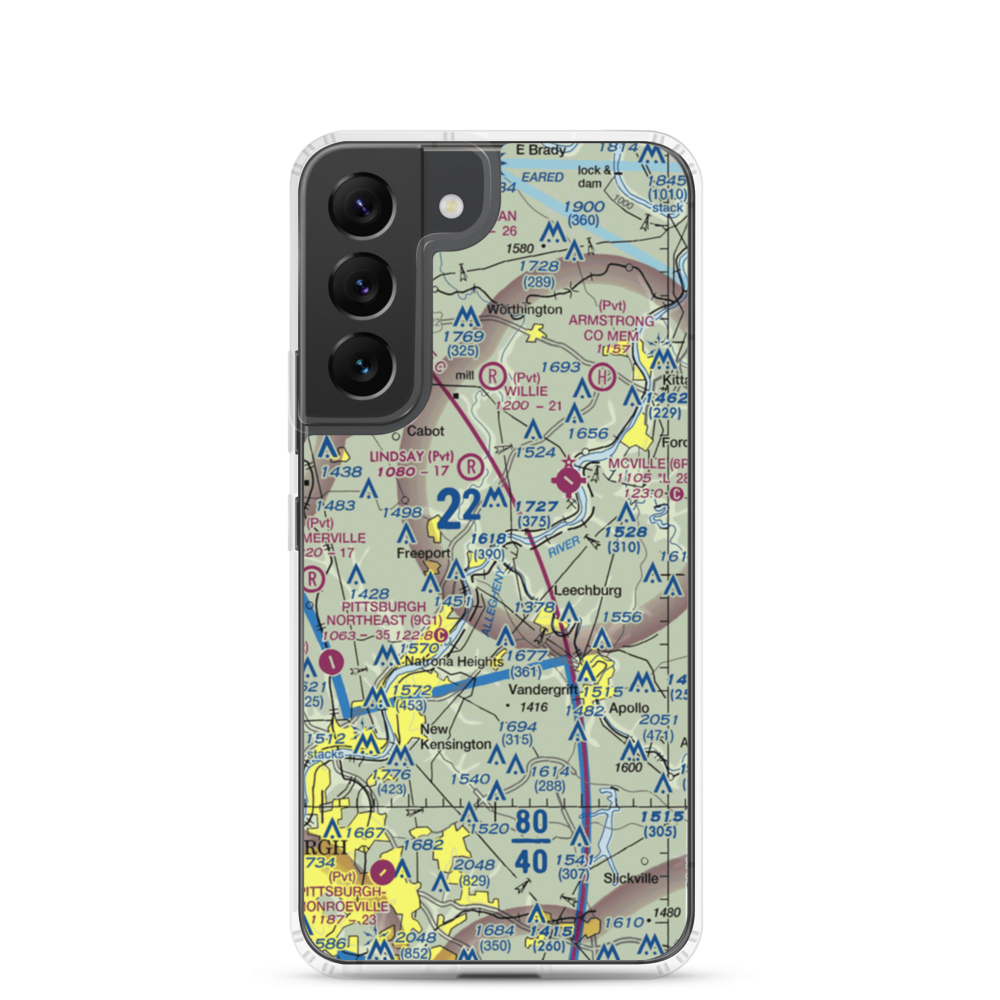 Snider Seaplane Base (PN24) VFR Sectional Samsung Case Samsung Galaxy S22 model shown