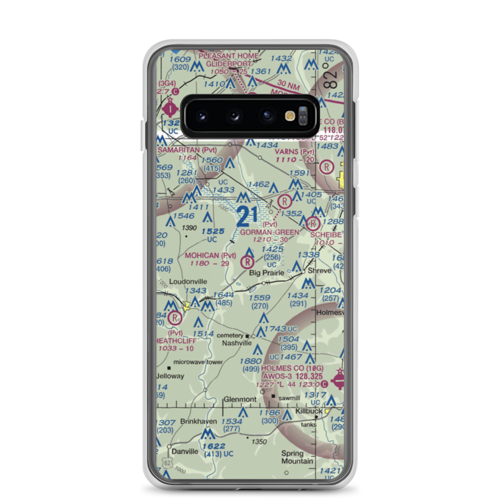 Snoddy Air Strip (34OI) VFR Sectional Samsung Case Samsung Galaxy S10 model shown