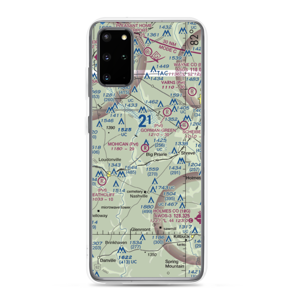 Snoddy Air Strip (34OI) VFR Sectional Samsung Case Samsung Galaxy S20 Plus model shown