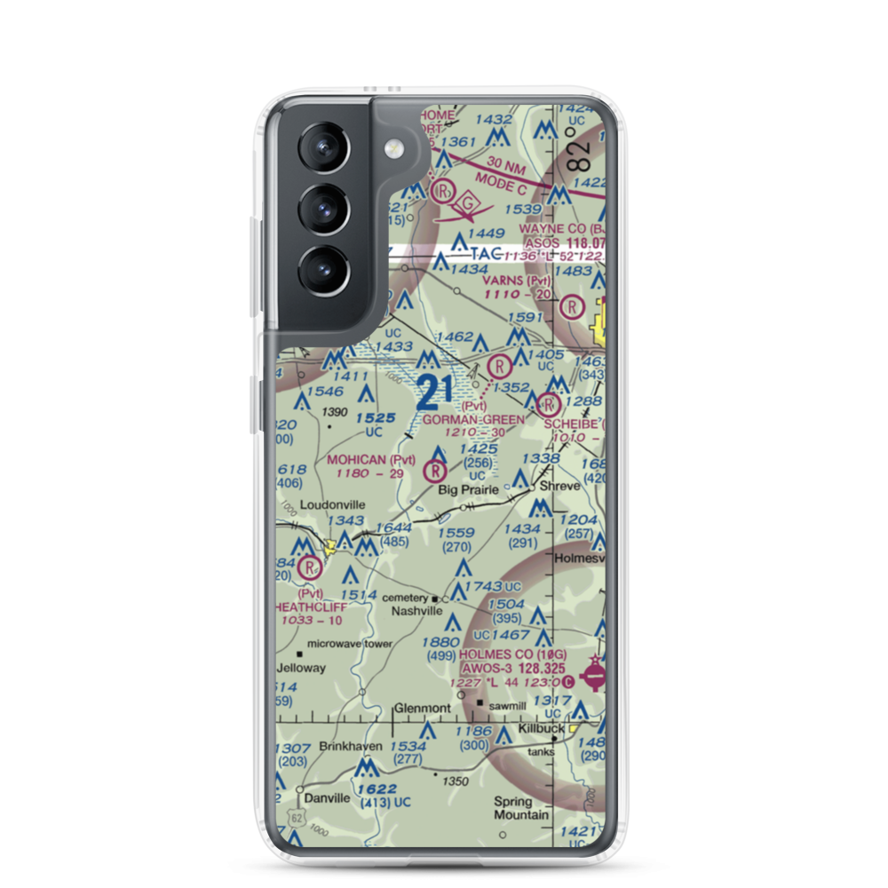 Snoddy Air Strip (34OI) VFR Sectional Samsung Case Samsung Galaxy S21 model shown