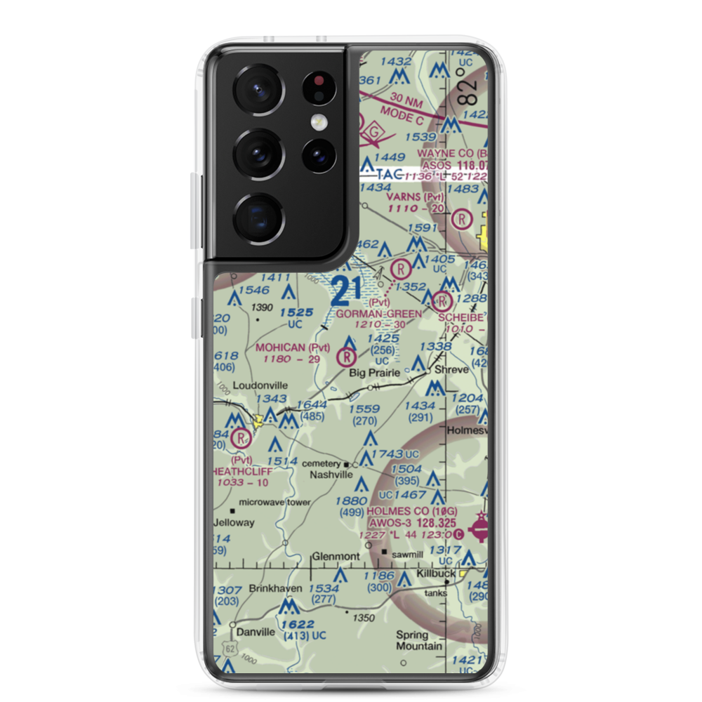 Snoddy Air Strip (34OI) VFR Sectional Samsung Case Samsung Galaxy S21 Ultra model shown