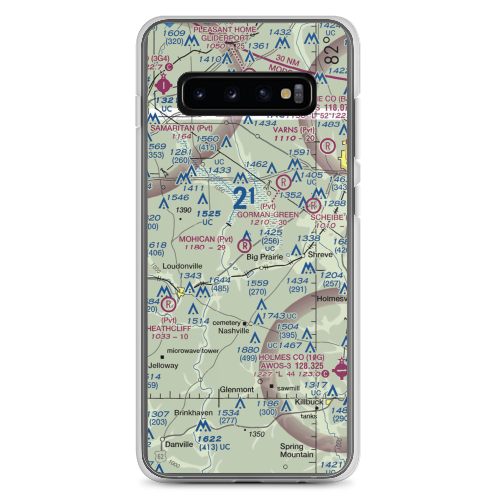Snoddy Air Strip (34OI) VFR Sectional Samsung Case Samsung Galaxy S10+ model shown