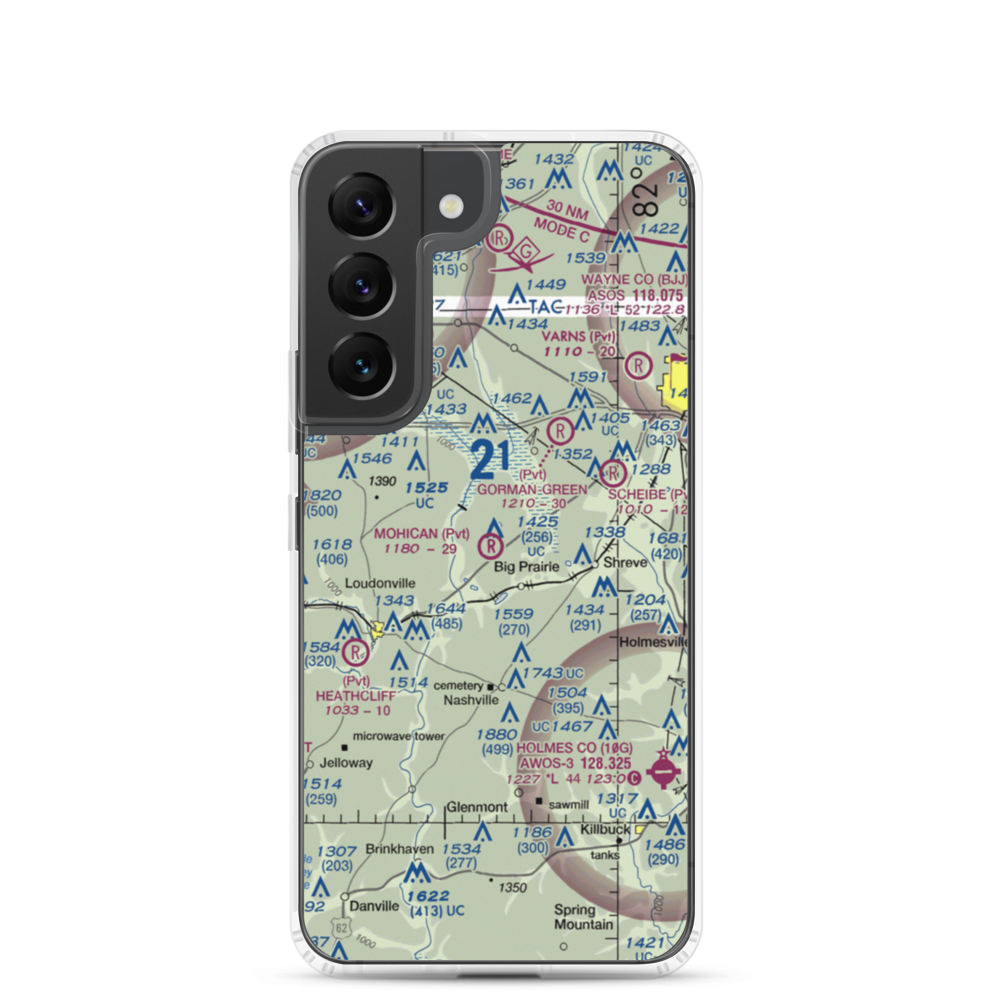 Snoddy Air Strip (34OI) VFR Sectional Samsung Case Samsung Galaxy S22 model shown