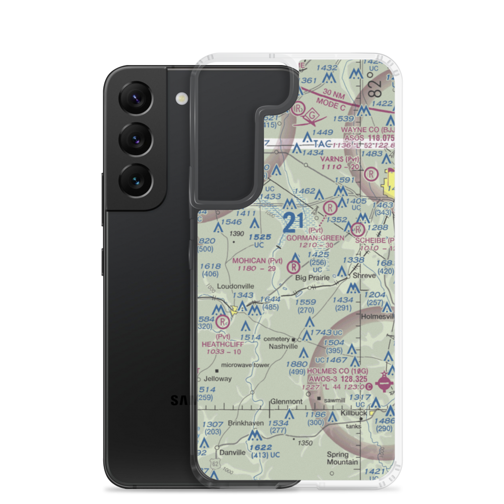 Snoddy Air Strip (34OI) VFR Sectional Samsung Case Samsung Galaxy S22 model shown
