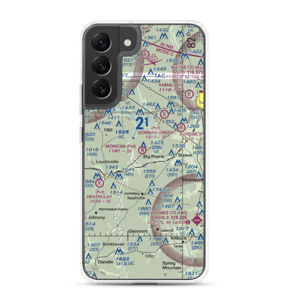 Snoddy Air Strip (34OI) VFR Sectional Samsung Case Samsung Galaxy S22 Plus model shown