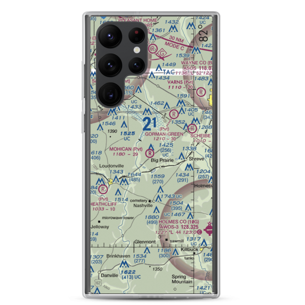 Snoddy Air Strip (34OI) VFR Sectional Samsung Case Samsung Galaxy S22 Ultra model shown