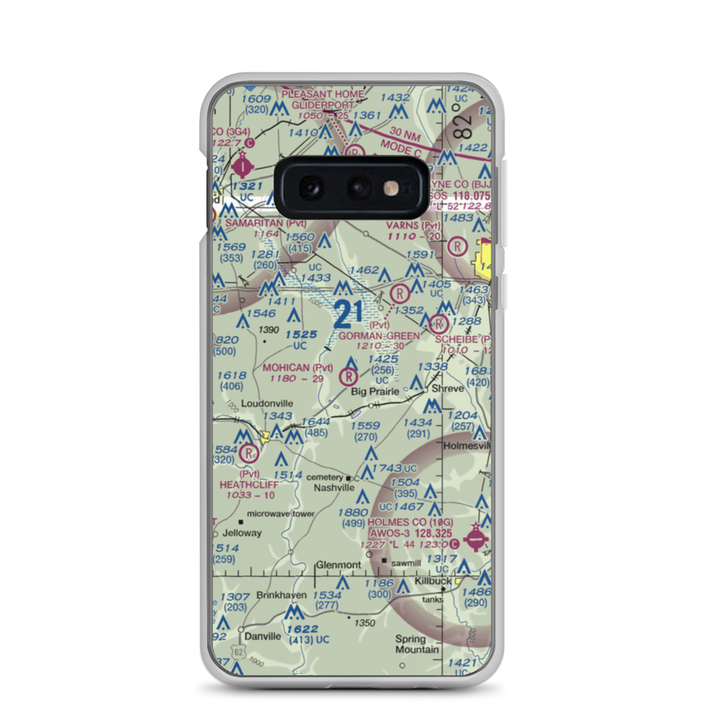 Snoddy Air Strip (34OI) VFR Sectional Samsung Case Samsung Galaxy S10e model shown