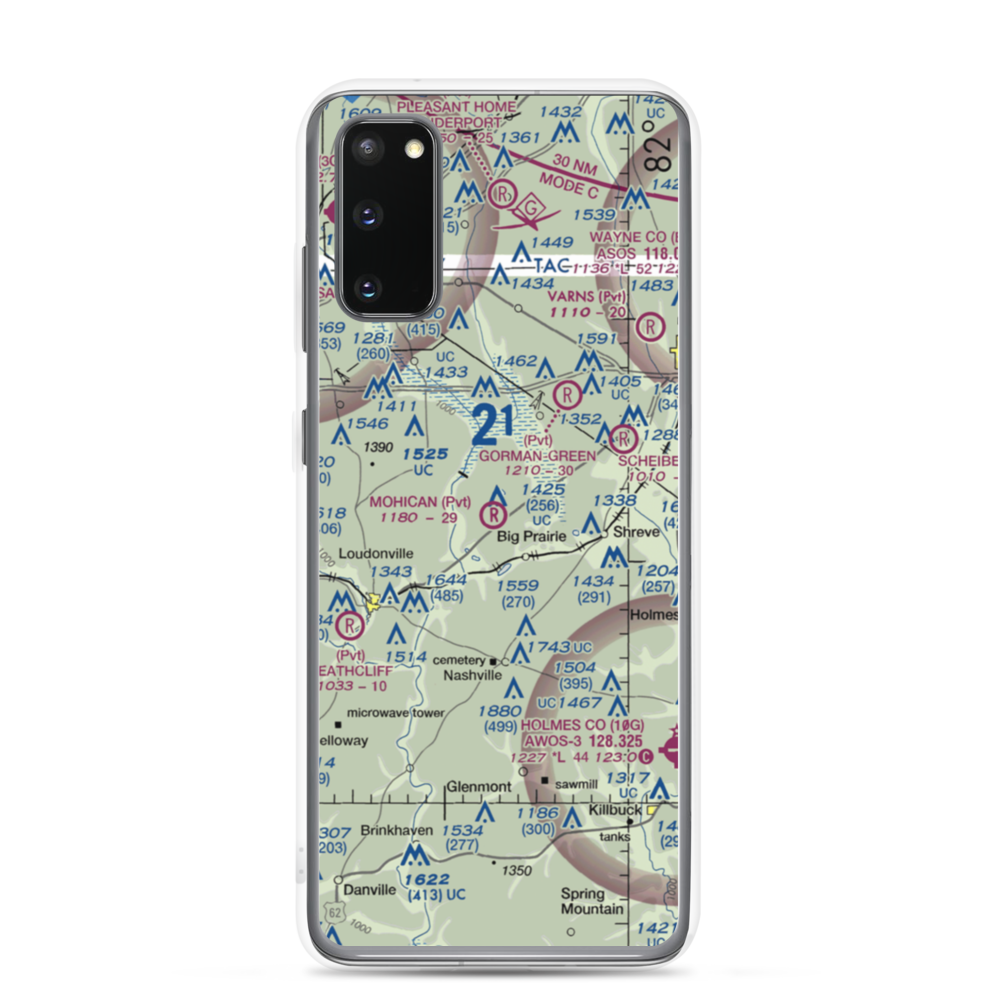 Snoddy Air Strip (34OI) VFR Sectional Samsung Case Samsung Galaxy S20 model shown