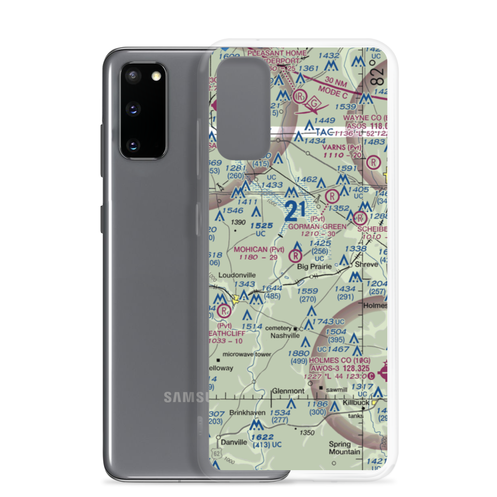 Snoddy Air Strip (34OI) VFR Sectional Samsung Case Samsung Galaxy S20 model shown