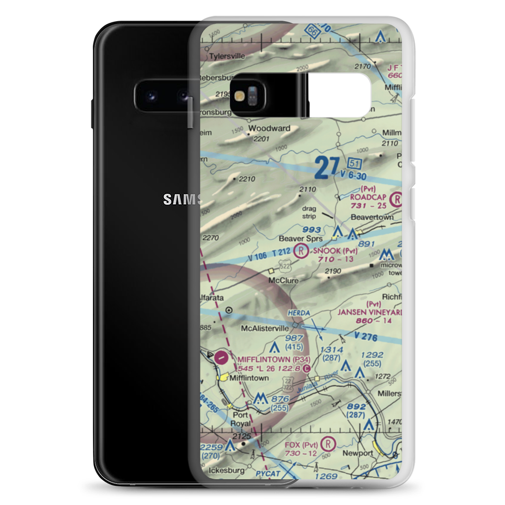 Snook Airport (PS06) VFR Sectional Samsung Case Samsung Galaxy S10+ model shown