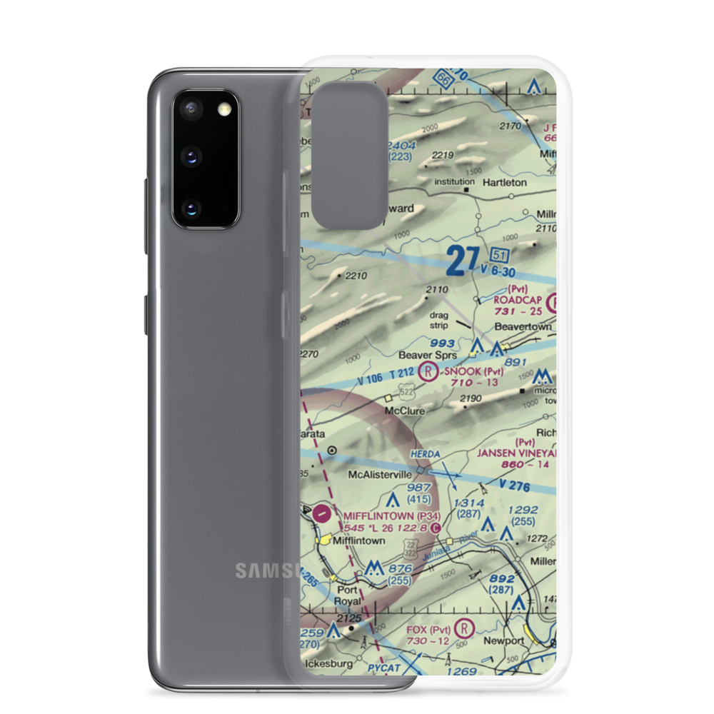 Snook Airport (PS06) VFR Sectional Samsung Case Samsung Galaxy S20 model shown