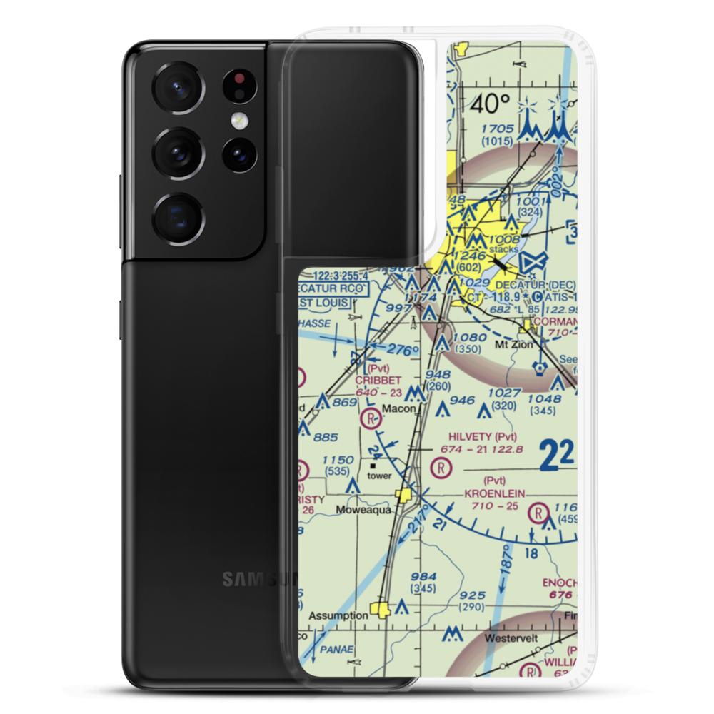 Snow Airport (2LL4) VFR Sectional Samsung Case Samsung Galaxy S21 Ultra model shown