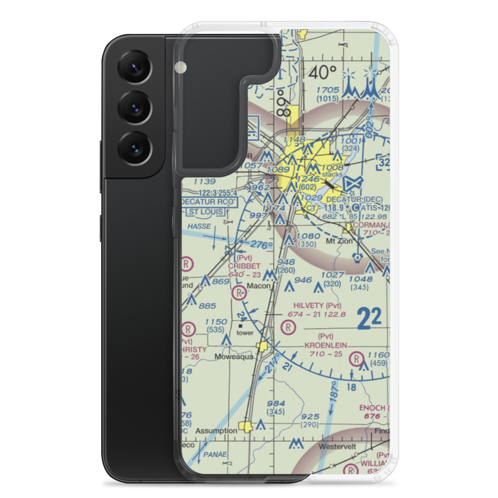 Snow Airport (2LL4) VFR Sectional Samsung Case Samsung Galaxy S22 Plus model shown