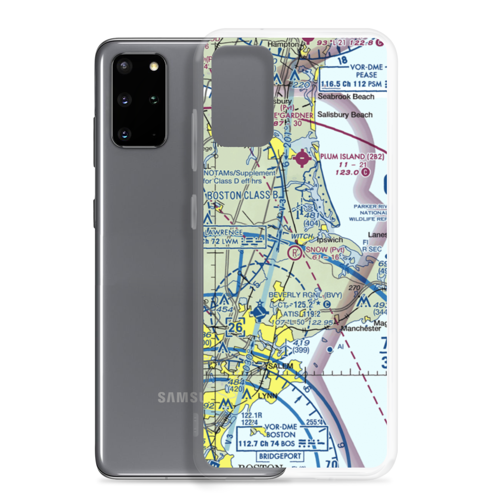 Snow Airport (MA36) VFR Sectional Samsung Case Samsung Galaxy S20 Plus model shown