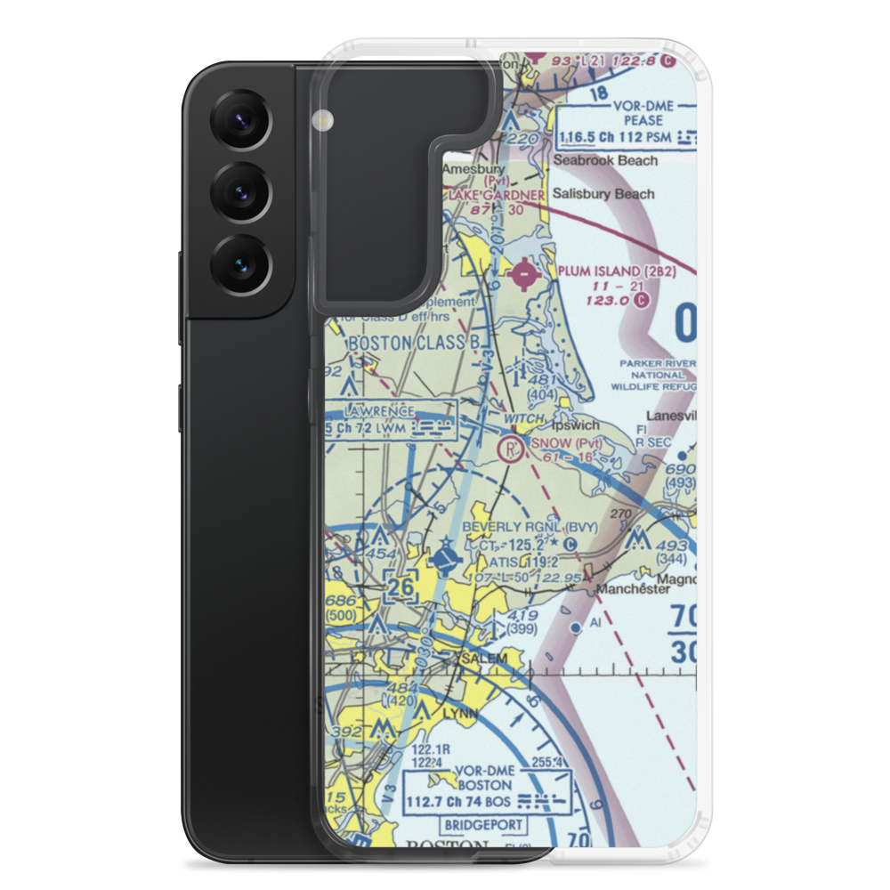 Snow Airport (MA36) VFR Sectional Samsung Case Samsung Galaxy S22 Plus model shown
