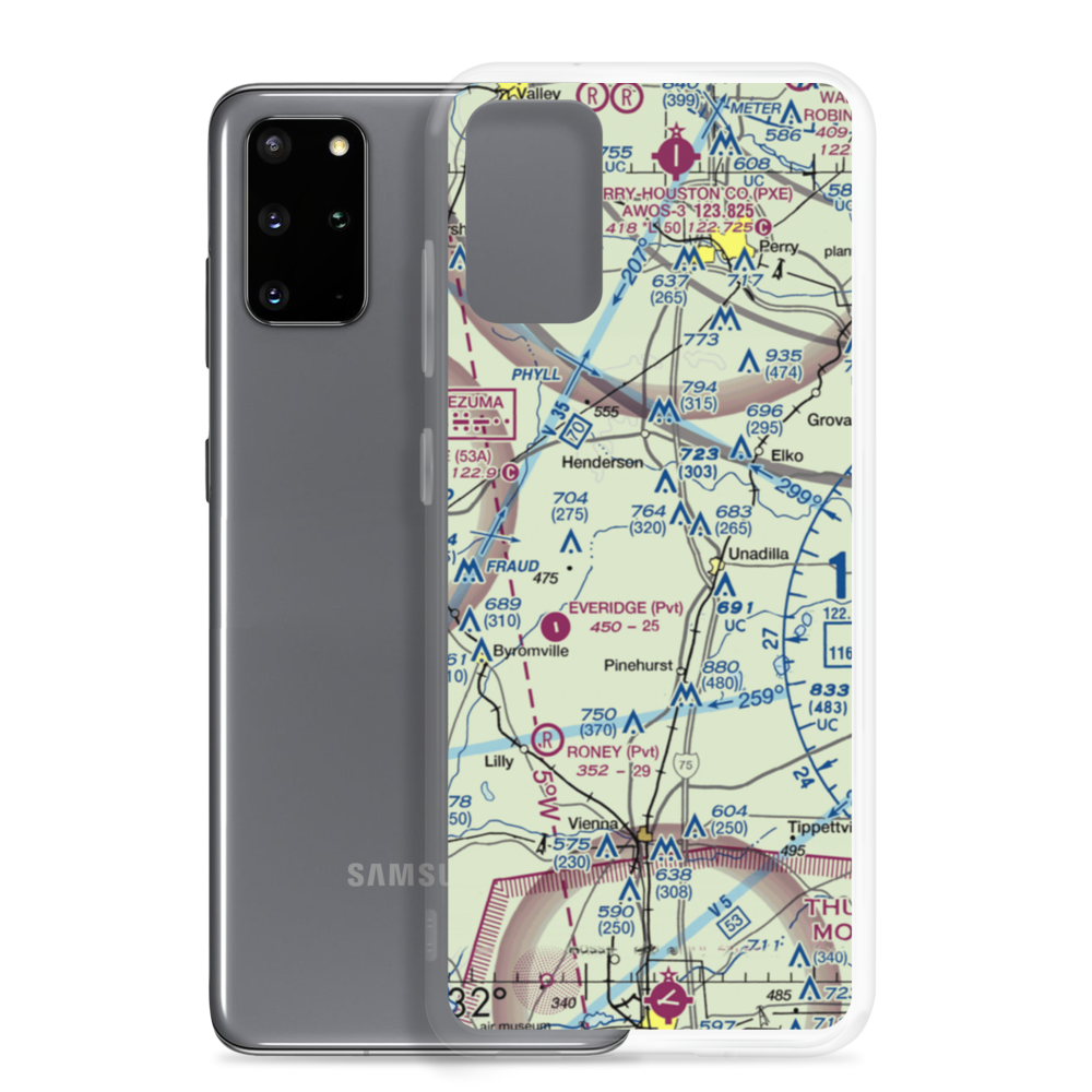 Snow Hill Airstrip (94GA) VFR Sectional Samsung Case Samsung Galaxy S20 Plus model shown