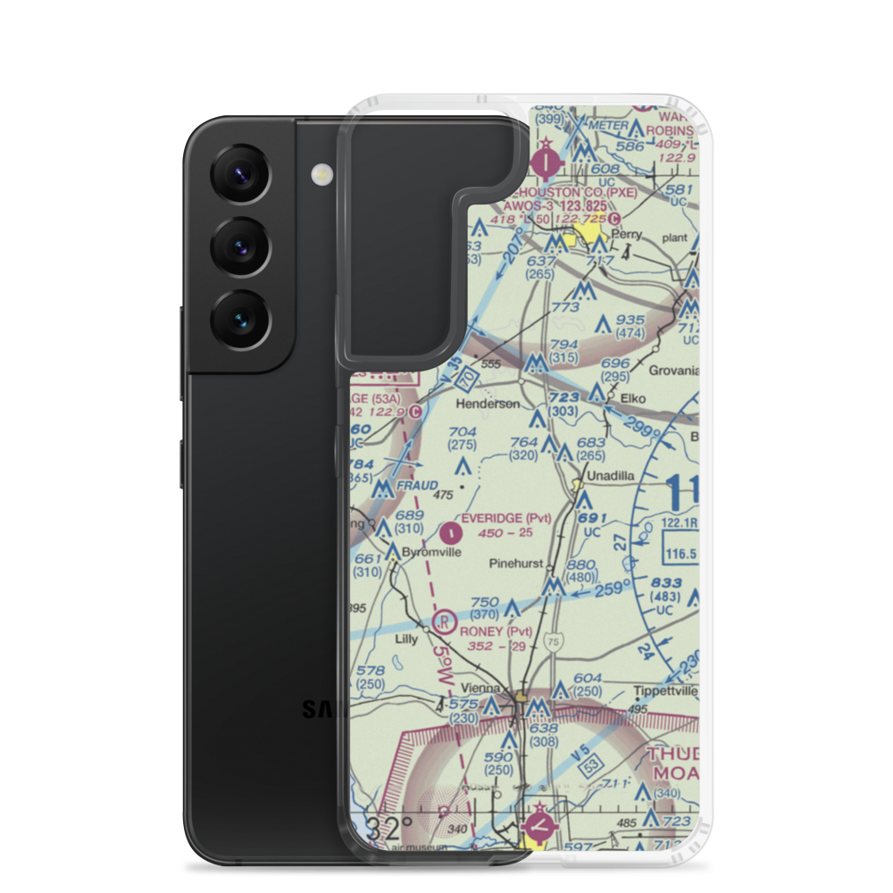 Snow Hill Airstrip (94GA) VFR Sectional Samsung Case Samsung Galaxy S22 model shown