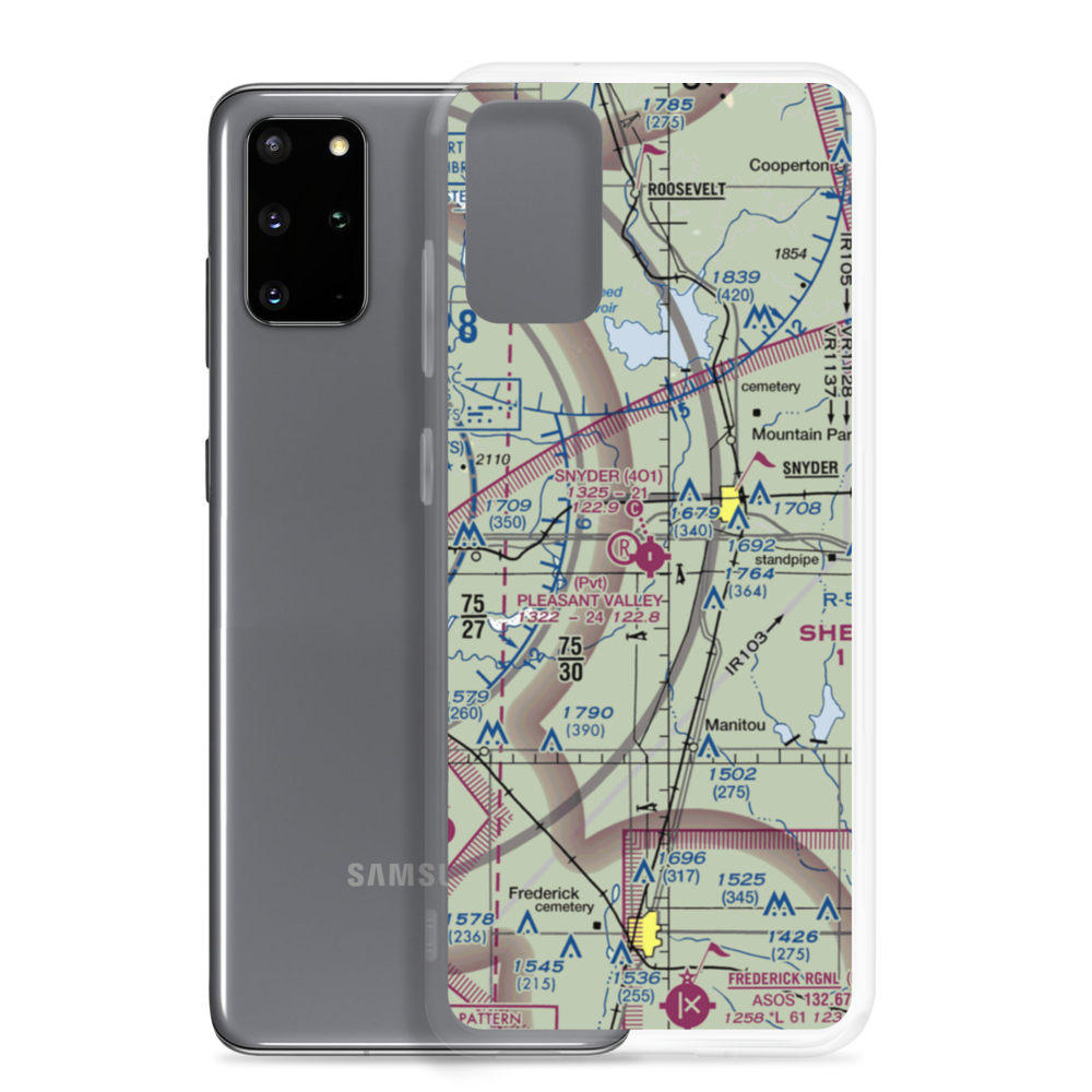 Snyder Airport (4O1) VFR Sectional Samsung Case Samsung Galaxy S20 Plus model shown