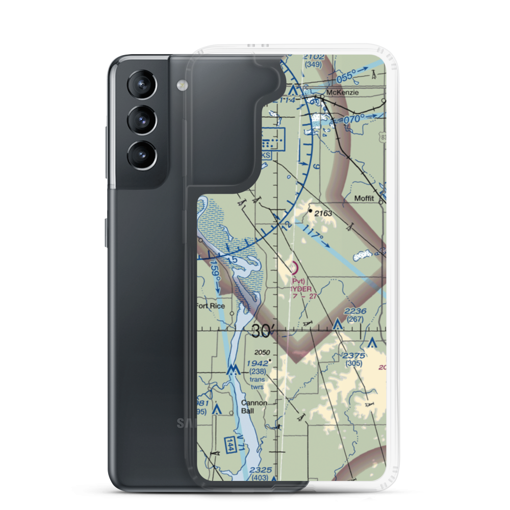 Snyders Airport (ND12) VFR Sectional Samsung Case Samsung Galaxy S21 model shown
