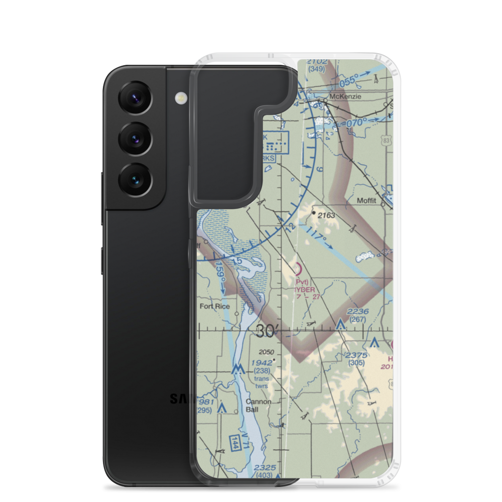 Snyders Airport (ND12) VFR Sectional Samsung Case Samsung Galaxy S22 model shown